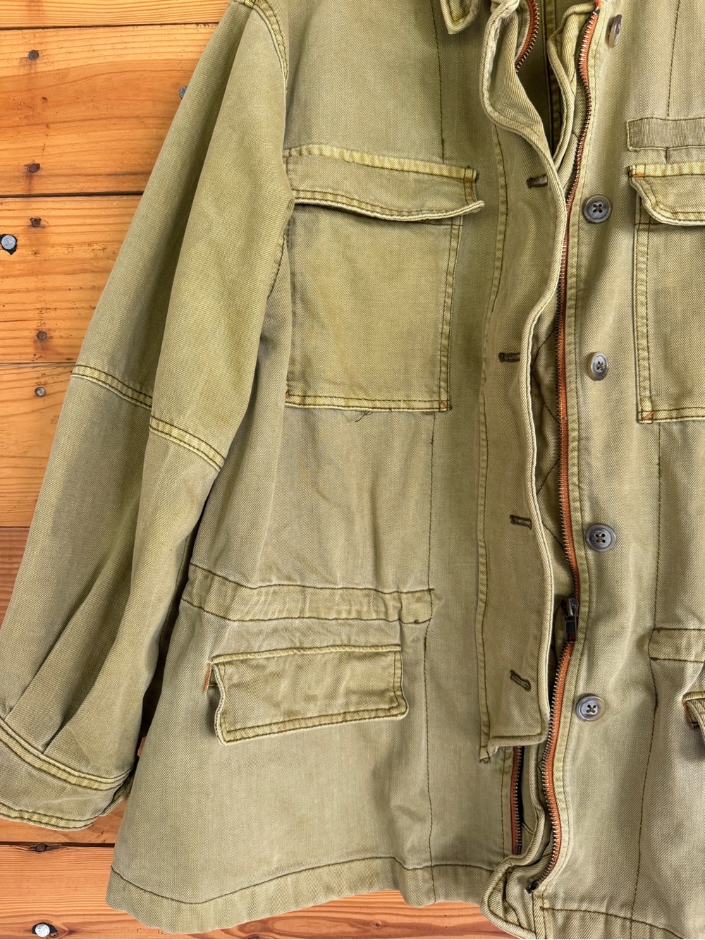 Free People Olive Green Utility Jacket - Picture 5 of 11